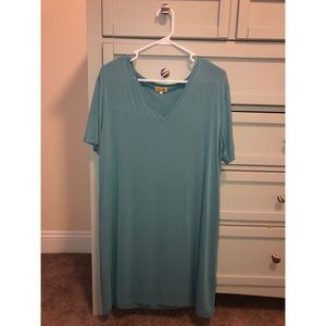 Blue T shirt dress